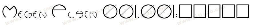 Megen Plain 001.001字体转换